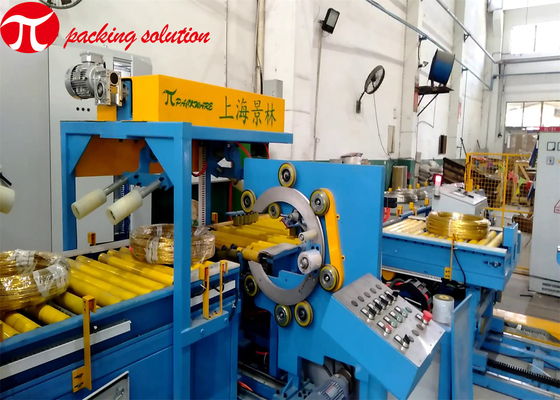 Tilting Copper Coil Packing Line 800mm Copper Wire Wrapping Machine