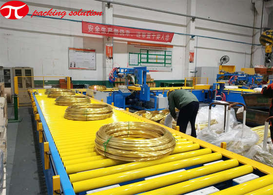 Tilting Copper Coil Packing Line 800mm Copper Wire Wrapping Machine