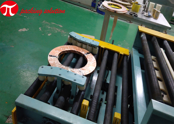 Labor saved high speed copper packaging line for packing slit copper strips  ID400mm