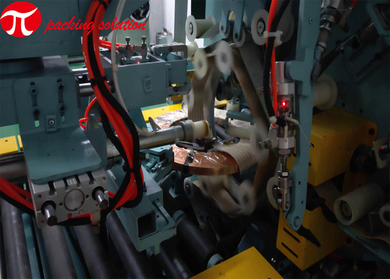 Labor saved high speed copper packaging line for packing slit copper strips  ID400mm