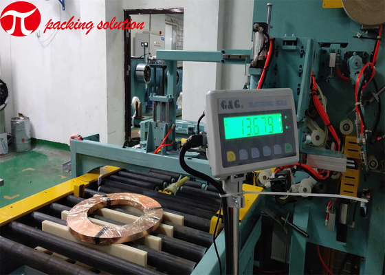 Labor saved high speed copper packaging line for packing slit copper strips  ID400mm