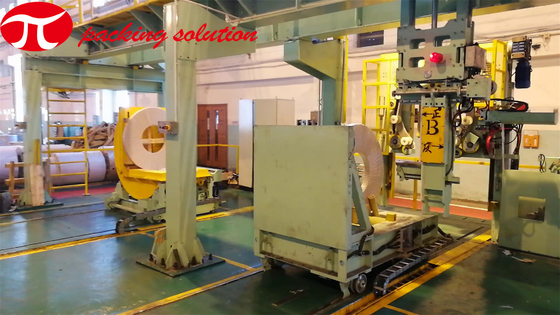 3.5KW 70r/Min Ring Speed Metal Vertical Coil Packing Machine 1200MM OD