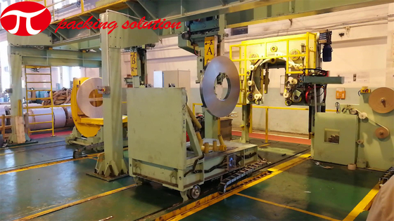 3.5KW 70r/Min Ring Speed Metal Vertical Coil Packing Machine 1200MM OD