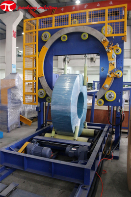 JINGLIN Automatic Aluminum Coil Packing Machine Trolley Type 7.5KW For Protective Wrapping