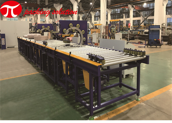 HMI Operation Woven Tape Carbon Steel Wire Coil Stretch Wrapping Machine​ 800mm Width