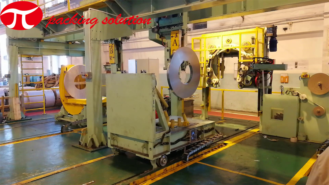 3.5KW 70r/Min Ring Speed Metal Vertical Coil Packing Machine 1200MM OD