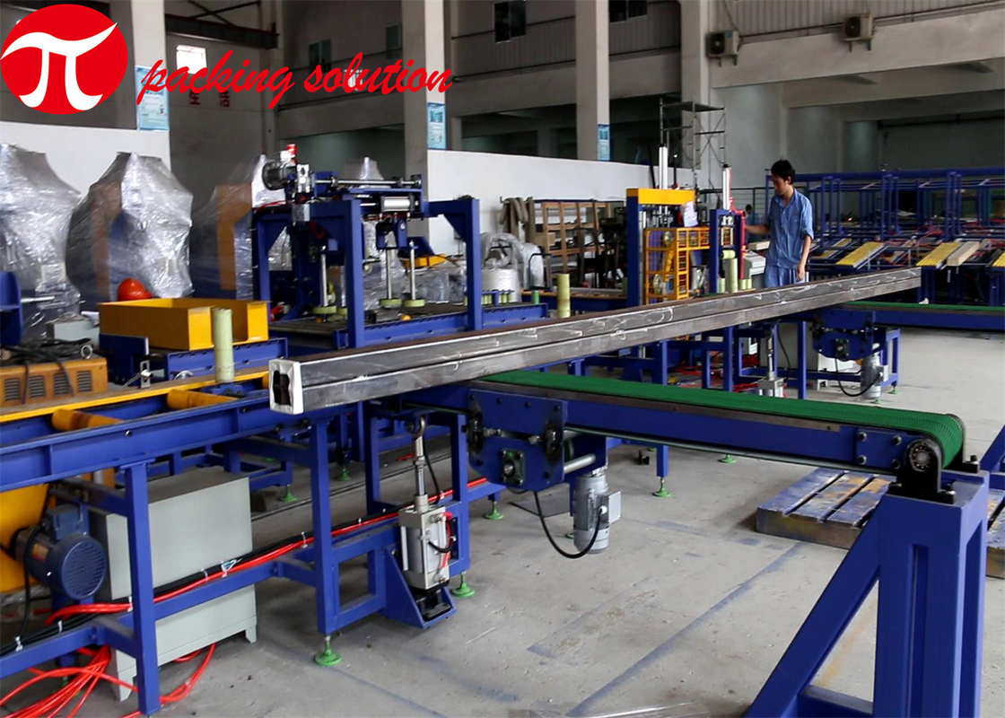 6000mm Automatic Horizontal Steel Tube Packaging Machine / Pipe Bundle Wrapping Machine