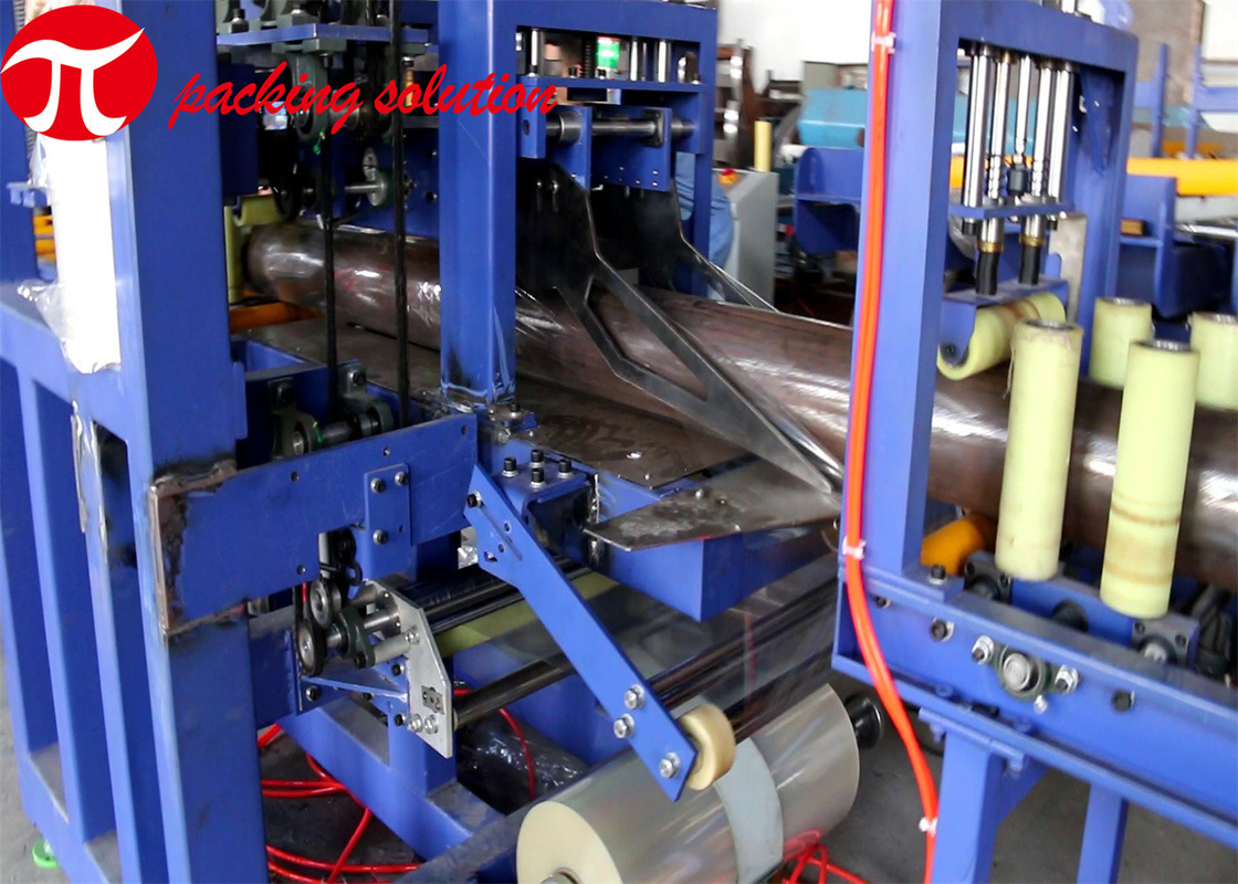 Customized Automatic Steel Tube Packing Machine 300-700mm Diameter With Storage Station