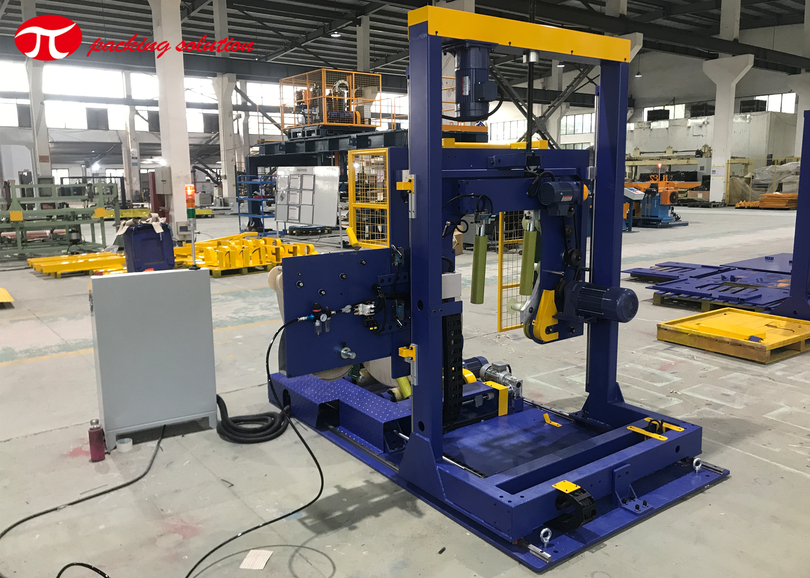 Vertical   steel coil packing machine with trolley GD300