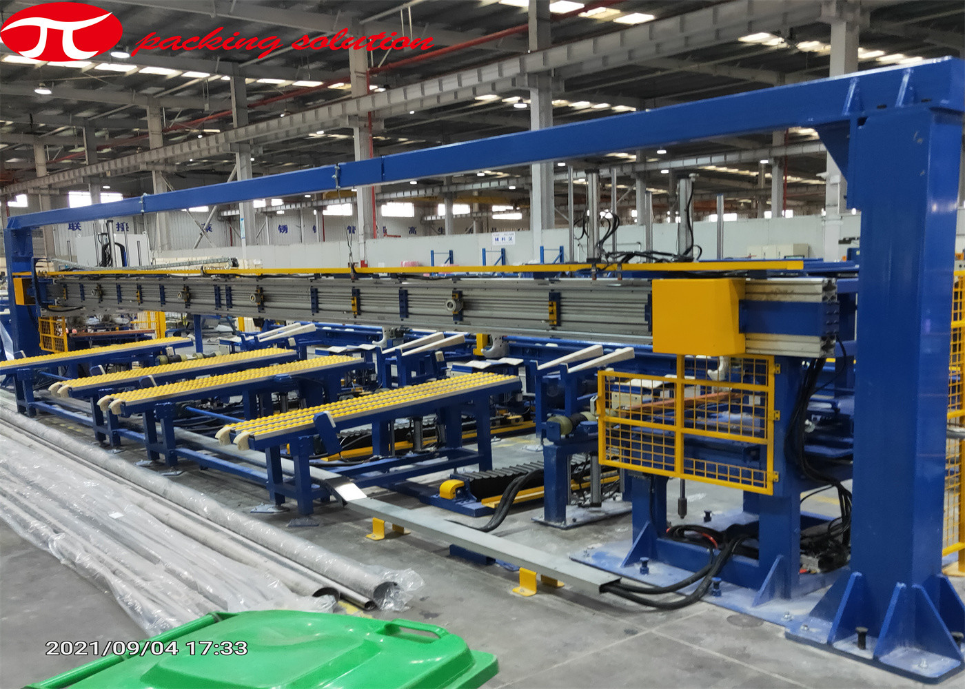Artificial Lifting Online Seamless Steel Pipe Packing Machine 4000-6000mm Length