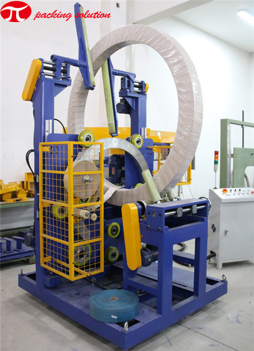 80r/Min Automatic Turning Steel Wire Coil Packing Machine 3.0kw GS500 Cable Wrapper Machine