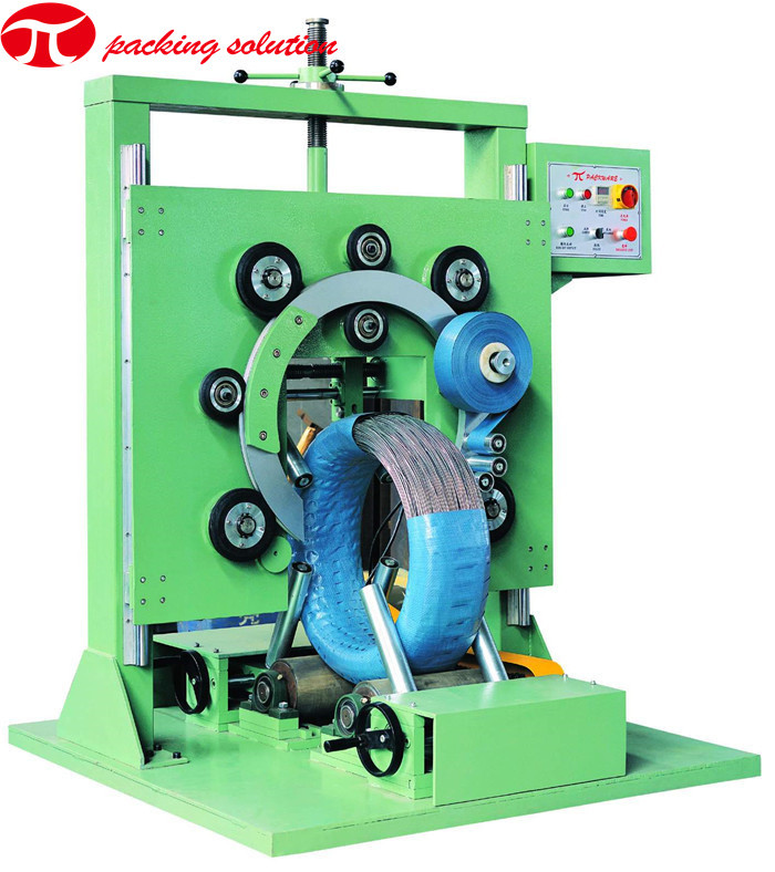 80r/Min Automatic Turning Steel Wire Coil Packing Machine 3.0kw GS500 Cable Wrapper Machine